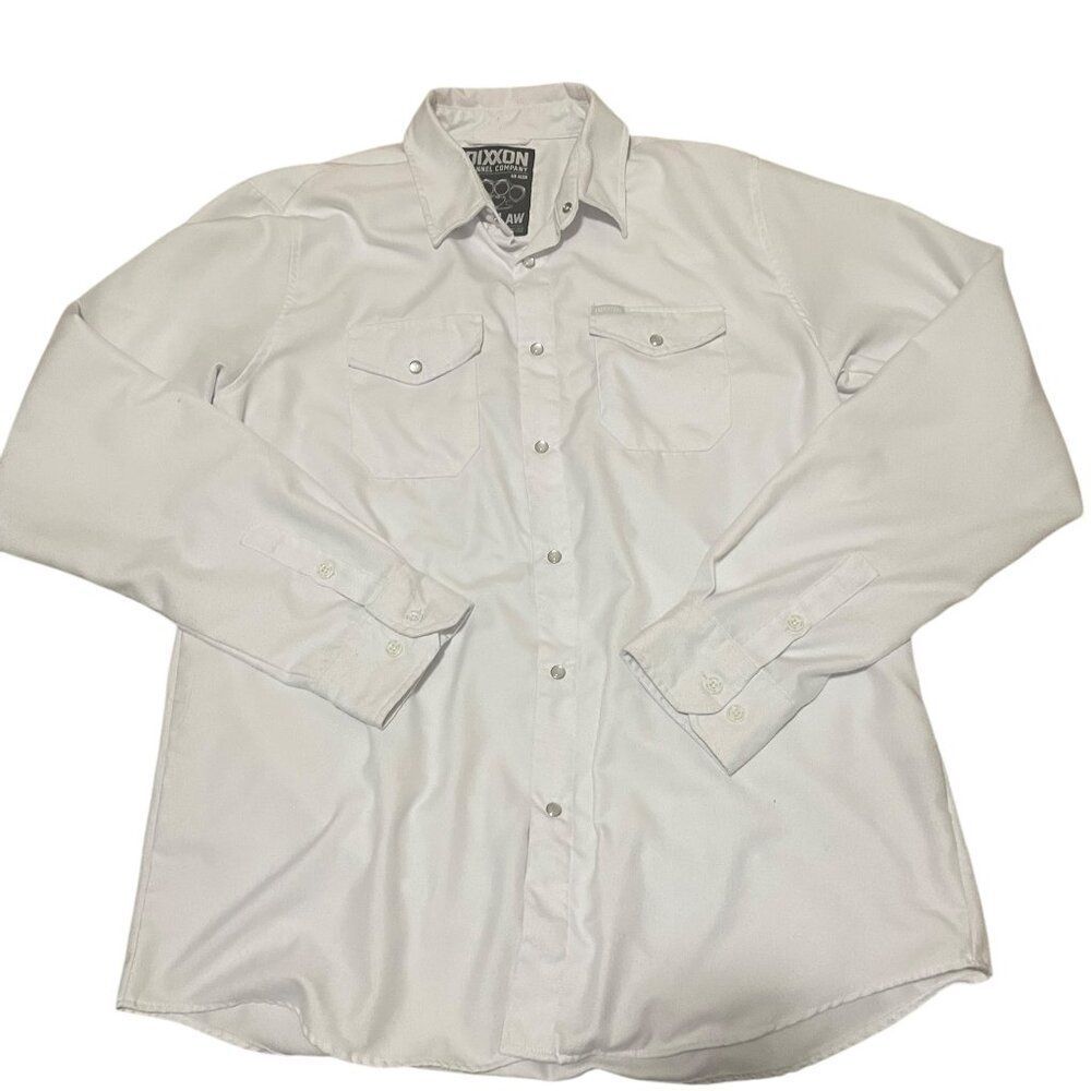 Dixxon Flannel Co Shirt The Inlaw Pearl Snap Long Sleeve White Men's Sz XLT
